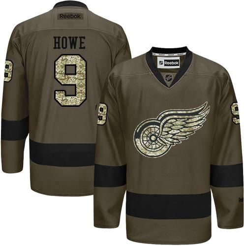 Red Wings #9 Gordie Howe Green Salute to Service Stitched NHL Jersey Red Wings #9 Gordie Howe Green Salute to Service Stitched NHL Jersey