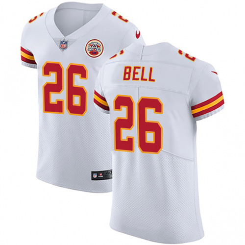 Nike Chiefs #26 Le'Veon Bell White Men's Stitched NFL New Elite Jersey Nike Chiefs #26 Le'Veon Bell White Men's Stitched NFL New Elite Jersey