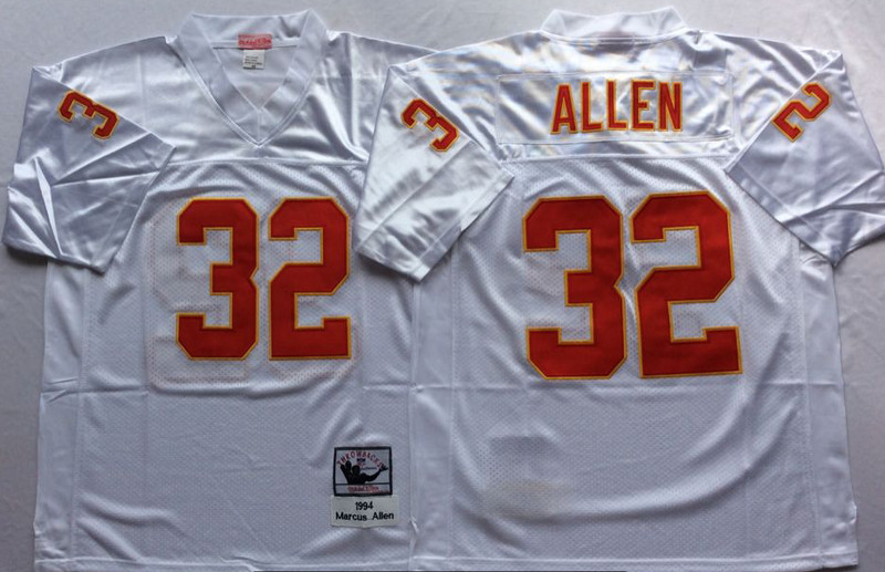 Mitchell And Ness Chiefs #32 marcus allen white Throwback Stitched NFL Jersey Mitchell And Ness Chiefs #32 marcus allen white Throwback Stitched NFL Jersey