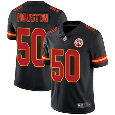Nike Chiefs #50 Justin Houston Black Men's Stitched NFL Limited Rush Jersey Nike Chiefs #50 Justin Houston Black Men's Stitched NFL Limited Rush Jersey