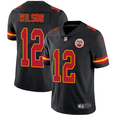Nike Chiefs #12 Albert Wilson Black Men's Stitched NFL Limited Rush Jersey Nike Chiefs #12 Albert Wilson Black Men's Stitched NFL Limited Rush Jersey