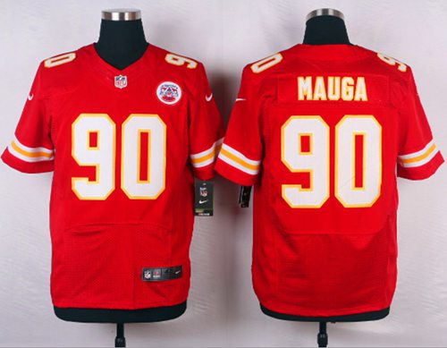 Nike Chiefs #90 Josh Mauga Red Team Color Men's Stitched NFL Elite Jersey Nike Chiefs #90 Josh Mauga Red Team Color Men's Stitched NFL Elite Jersey