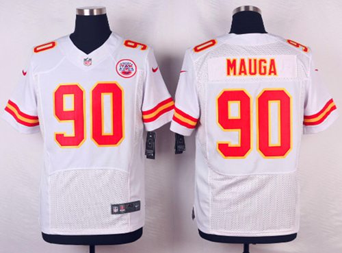 Nike Chiefs #90 Josh Mauga White Men's Stitched NFL Elite Jersey Nike Chiefs #90 Josh Mauga White Men's Stitched NFL Elite Jersey