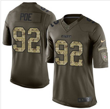 Nike Kansas City Chiefs #92 Dontari Poe Green Men's Stitched NFL Limited Salute to Service Jersey