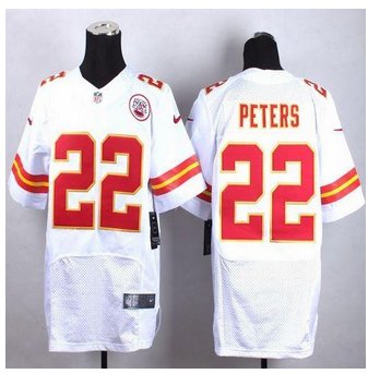 New Kansas City Chiefs #22 Marcus Peters White Men's Stitched NFL Elite Jersey