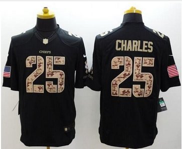 NEW Kansas City Chiefs #25 Jamaal Charles Black NFL Limited Salute to Service Jersey NEW Kansas City Chiefs #25 Jamaal Charles Black NFL Limited Salute to Service Jersey