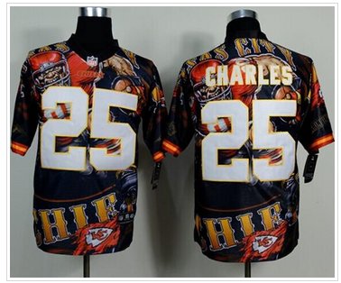 NEW Kansas City Chiefs #25 Jamaal Charles Team Color NFL Elite Fanatical Version Jersey