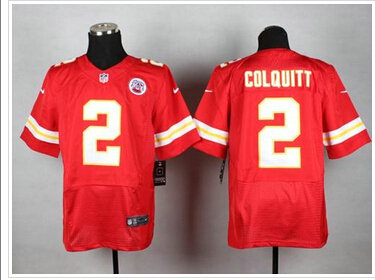 New Kansas City Chiefs #2 Dustin Colquitt Red Team Color NFL Elite Jersey