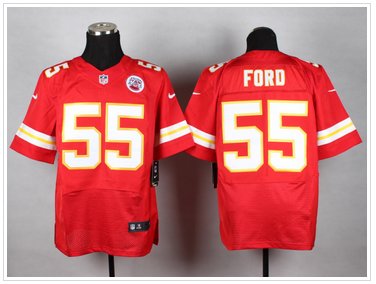 New Kansas City Chiefs #55 Dee Ford Red Team Color NFL Elite Jersey