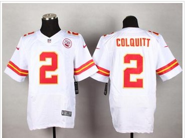 New Kansas City Chiefs #2 Dustin Colquitt White NFL Elite Jersey