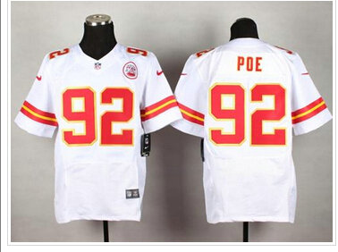 New Kansas City Chiefs #92 Dontari Poe White NFL Elite Jersey