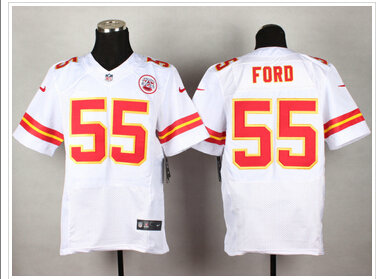 New Kansas City Chiefs #55 Dee Ford White NFL Elite Jersey