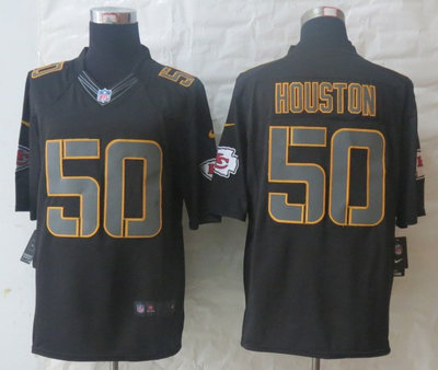 NEW NFL Kansas City Chiefs 50 Justin Houston Black Jerseys(Impact Limited)