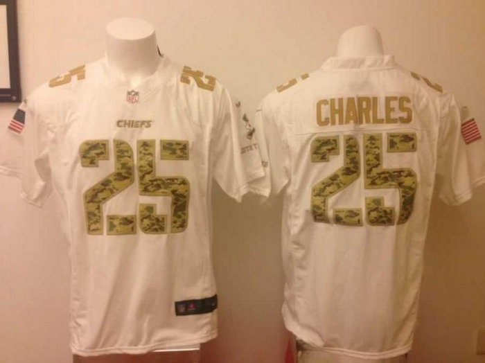NEW Kansas City Chiefs #25 Charles White Jerseys(game USA)