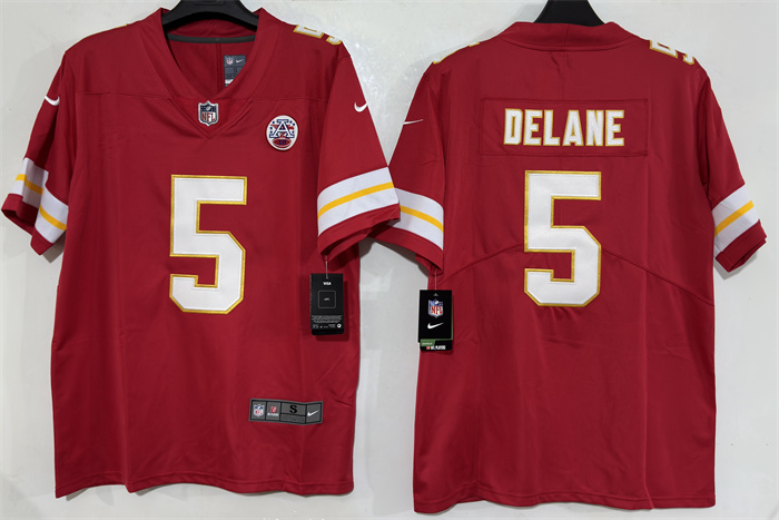 Men’s Kansas City Chiefs #5 Mansoor Delane Red 2026 Vapor Untouchable Limited Stitched Football Jersey