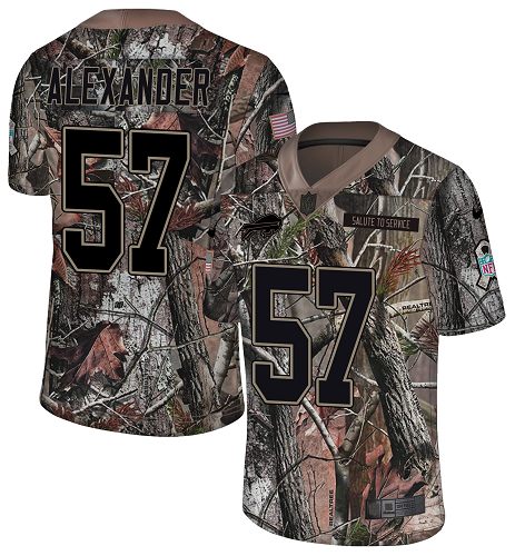 Nike Bills #57 Lorenzo Alexander Camo Men's Stitched NFL Limited Rush Realtree Jersey