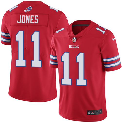 Nike Bills #11 Zay Jones Red Men's Stitched NFL Limited Rush Jersey Nike Bills #11 Zay Jones Red Men's Stitched NFL Limited Rush Jersey