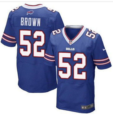 Nike Buffalo Bills #52 Preston Brown Royal Blue Team Color Men's Stitched NFL New Elite Jersey