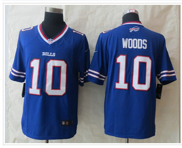 New Buffalo Bills 10 Woods Blue Limited Jersey New Buffalo Bills 10 Woods Blue Limited Jersey