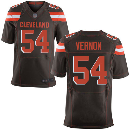 Browns #54 Olivier Vernon Brown Team Color Men's Stitched Football New Elite Jersey