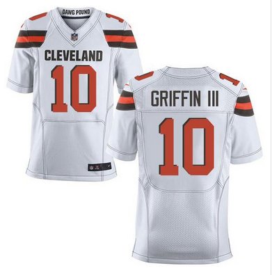 Nike Browns #10 Robert Griffin III White Men's Stitched NFL New Elite Jersey