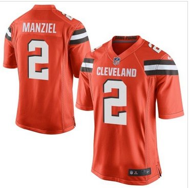 New Cleveland Browns #2 Johnny Manziel Orange Alternate Men's Stitched NFL New Elite jersey