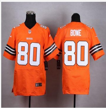NEW Cleveland Browns #80 Dwayne Bowe Orange Alternate Men's Stitched NFL Elite Jersey