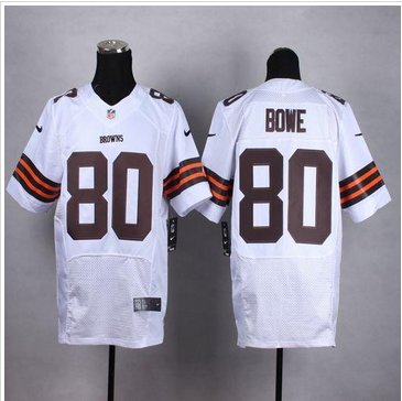 NEW Cleveland Browns #80 Dwayne Bowe White Men's Stitched NFL Elite Jersey