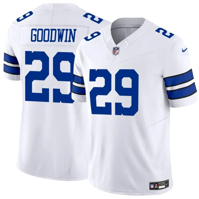 Men's Dallas Cowboys #29 C.J. Goodwin White 2025 F.U.S.E Vapor Untouchable Limited Stitched Football Jersey Men's Dallas Cowboys #29 C.J. Goodwin White 2025 F.U.S.E Vapor Untouchable Limited Stitched Football Jersey