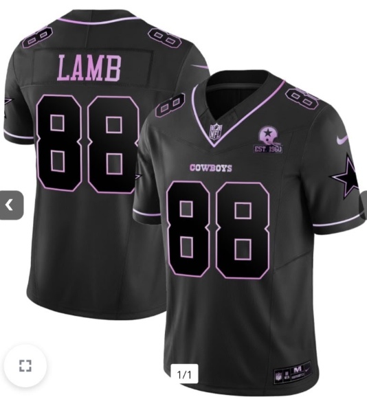 Men's Dallas Cowboys #88 Ceedee Lamb Deep Purple Vapor Limited Jersey