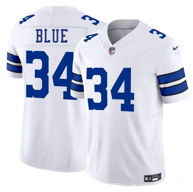 Men's Dallas Cowboys #34 Jaydon Blue White 2025 Draft F.U.S.E Vapor Untouchable Limited Stitched Football Jersey Men's Dallas Cowboys #34 Jaydon Blue White 2025 Draft F.U.S.E Vapor Untouchable Limited Stitched Football Jersey