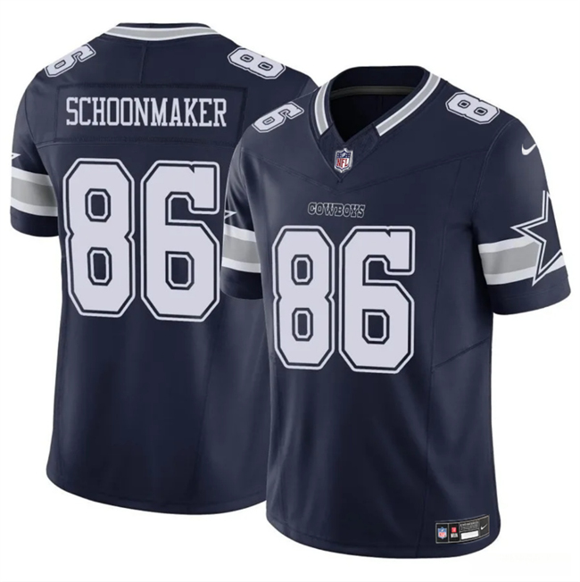 Men's Dallas Cowboys #86 Luke Schoonmaker Navy 2023 F.U.S.E Vapor Untouchable Limited Stitched Football Jersey Men's Dallas Cowboys #86 Luke Schoonmaker Navy 2023 F.U.S.E Vapor Untouchable Limited Stitched Football Jersey