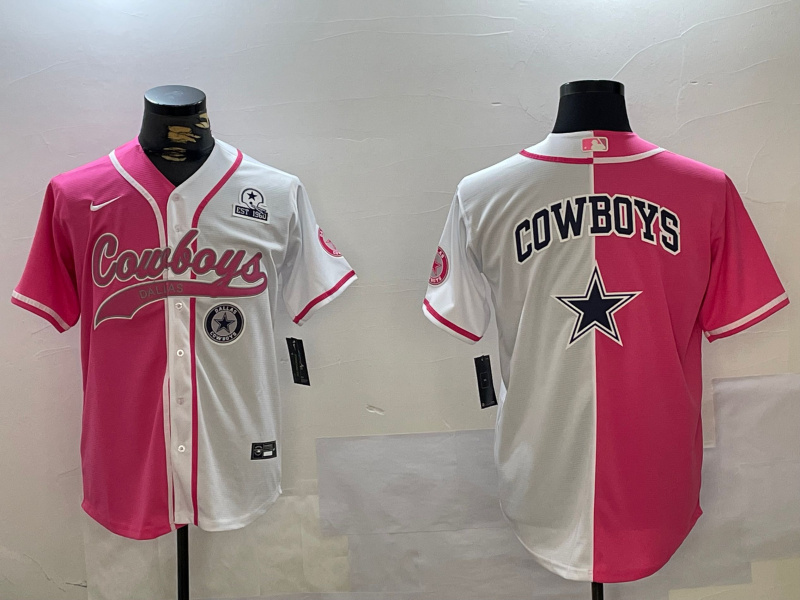 Men's Dallas Cowboys big logo Red White With Patch Cool Base Stitched Baseball Jersey 13 Men's Dallas Cowboys big logo Red White With Patch Cool Base Stitched Baseball Jersey 13