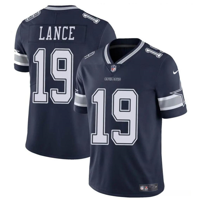 Men's Dallas Cowboys #19 Trey Lance Navy Vapor Untouchable Limited Stitched Football Jersey Men's Dallas Cowboys #19 Trey Lance Navy Vapor Untouchable Limited Stitched Football Jersey