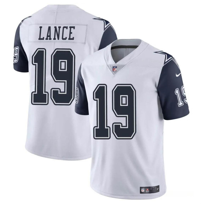 Men's Dallas Cowboys #19 Trey Lance White Color Rush Limited Stitched Football Jersey Men's Dallas Cowboys #19 Trey Lance White Color Rush Limited Stitched Football Jersey