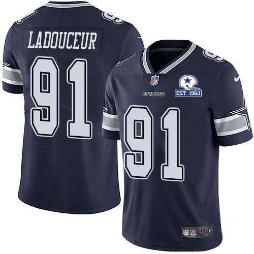 Nike Cowboys #91 L.P. Ladouceur Navy Blue Team Color Men's Stitched With Established In 1960 Patch NFL Vapor Untouchable Limited Jersey Nike Cowboys #91 L.P. Ladouceur Navy Blue Team Color Men's Stitched With Established In 1960 Patch NFL Vapor Untouchable Limited Jersey