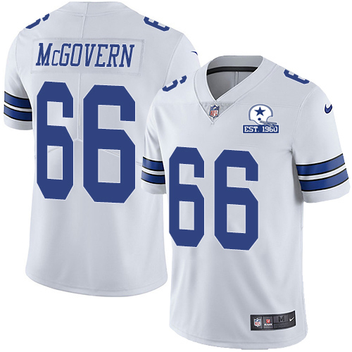 Nike Cowboys #66 Connor McGovern White Men's Stitched With Established In 1960 Patch NFL Vapor Untouchable Limited Jersey Nike Cowboys #66 Connor McGovern White Men's Stitched With Established In 1960 Patch NFL Vapor Untouchable Limited Jersey