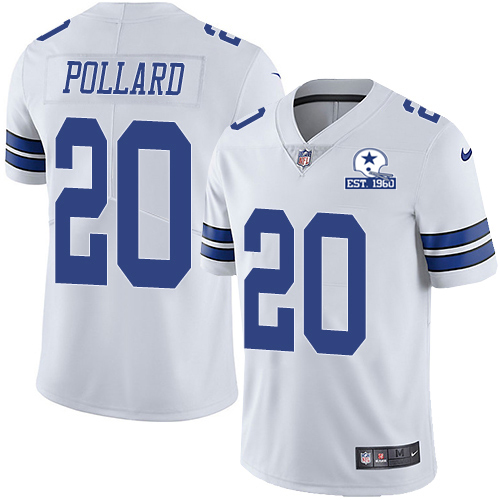 Nike Cowboys #20 Tony Pollard White Men's Stitched With Established In 1960 Patch NFL Vapor Untouchable Limited Jersey Nike Cowboys #20 Tony Pollard White Men's Stitched With Established In 1960 Patch NFL Vapor Untouchable Limited Jersey