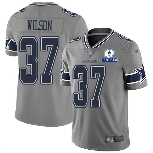 Nike Cowboys #37 Donovan Wilson Gray Men's Stitched With Established In 1960 Patch NFL Limited Inverted Legend Jersey Nike Cowboys #37 Donovan Wilson Gray Men's Stitched With Established In 1960 Patch NFL Limited Inverted Legend Jersey