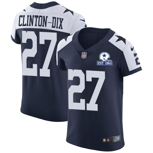 Nike Cowboys #27 Ha Ha Clinton-Dix Navy Blue Thanksgiving Men's Stitched With Established In 1960 Patch NFL Vapor Untouchable Throwback Elite Jersey Nike Cowboys #27 Ha Ha Clinton-Dix Navy Blue Thanksgiving Men's Stitched With Established In 1960 Patch NFL Vapor Untouchable Throwback Elite Jersey