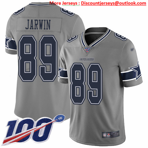 Nike Cowboys #89 Blake Jarwin Gray Men's Stitched NFL Limited Inverted Legend 100th Season Jersey