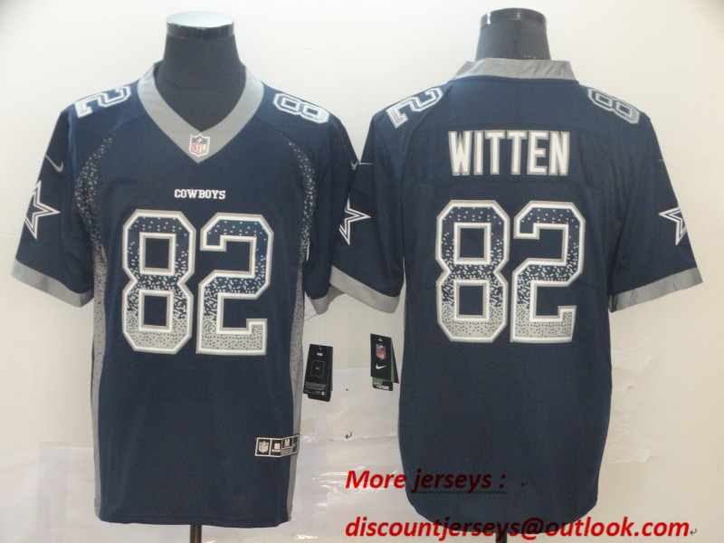 Nike Cowboys 82 Jason Witten Navy Drift Fashion Limited Jersey