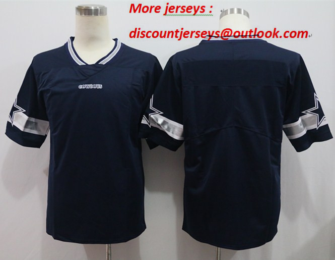 Nike Cowboys Blank Navy Vapor Untouchable Limited Jersey