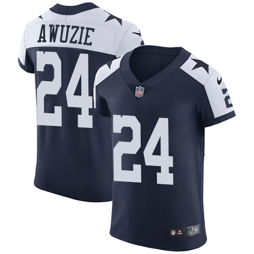 Nike Cowboys #24 Chidobe Awuzie Navy Blue Thanksgiving Men's Stitched NFL Vapor Untouchable Throwback Elite Jersey Nike Cowboys #24 Chidobe Awuzie Navy Blue Thanksgiving Men's Stitched NFL Vapor Untouchable Throwback Elite Jersey