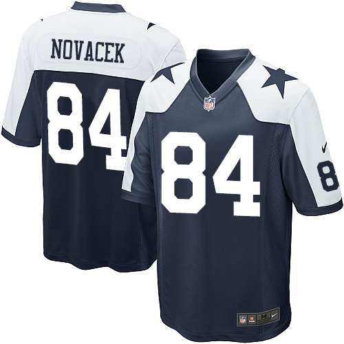 Nike Cowboys #84 Jay Novacek Navy Blue Men's Throwback Alternate NFL Game Jersey