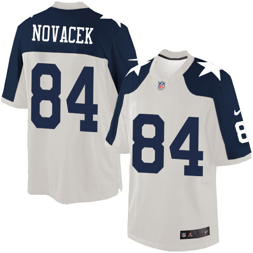 Nike Cowboys #84 Jay Novacek White Throwback Alternate NFL Limited Jersey