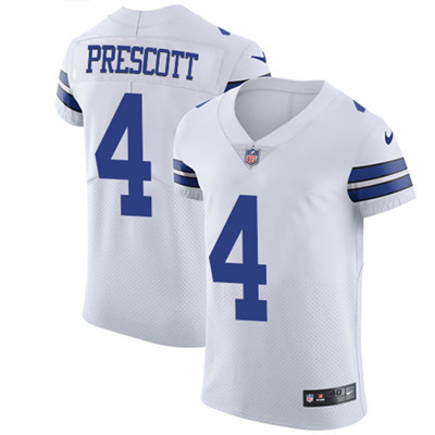 Nike Cowboys #4 Dak Prescott White Men's Stitched NFL Vapor Untouchable Elite Jersey Nike Cowboys #4 Dak Prescott White Men's Stitched NFL Vapor Untouchable Elite Jersey