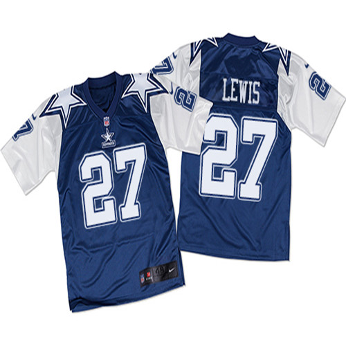 Nike Cowboys #27 Jourdan Lewis White Men's Navy Throwback NFL Elite Jersey