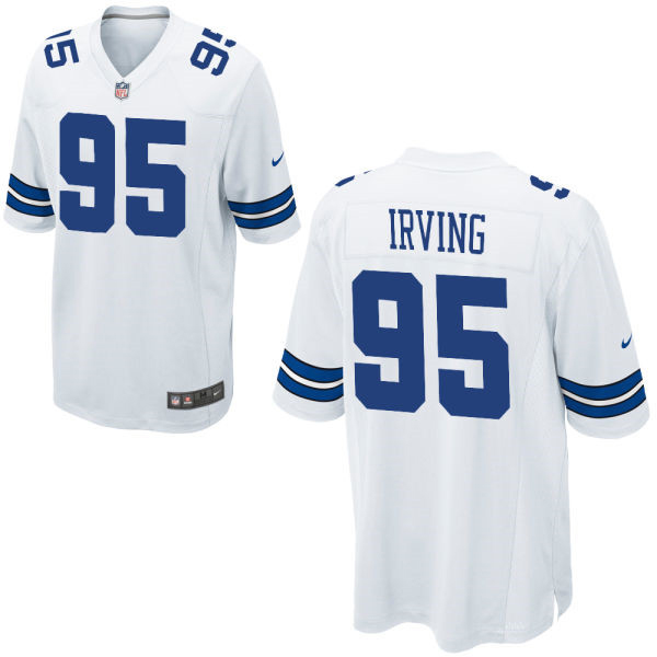 Nike Cowboys #95 David Irving Men's Alternate White Stitched NFL Game Jersey