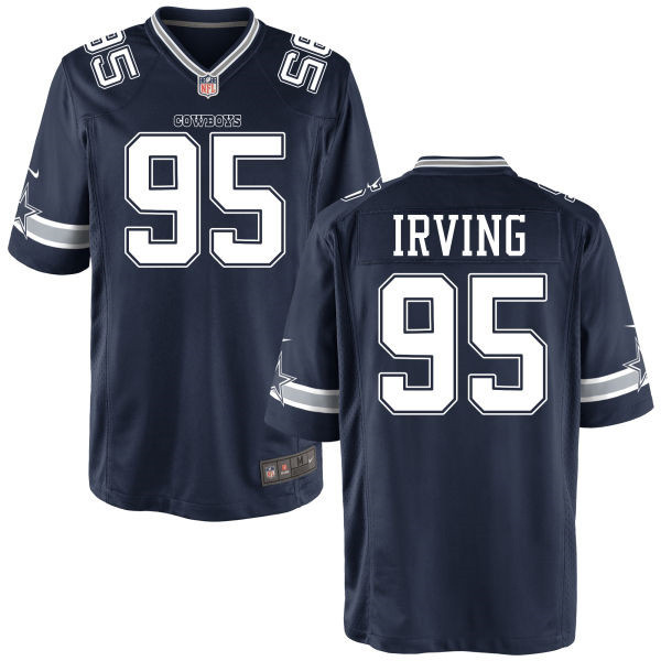 Nike Cowboys #95 David Irving Home Men's Navy NFL Game Jersey